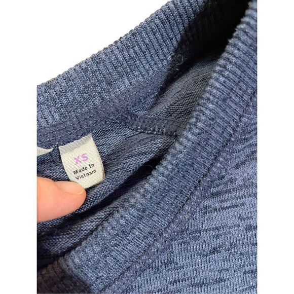 Athleta Navy Blissful Sharkbite Zipper Sweater XS - Picture 7 of 9